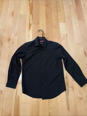 Report Collection Black Button-Down Dress Shirt